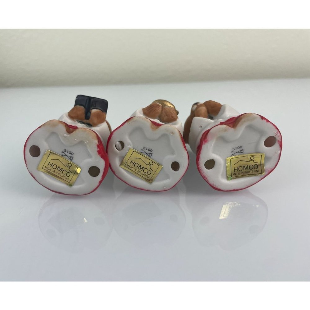 Set of 3 Homco Christmas Choir Robe Bears Ceramic Figures #5100, Holiday Decor - Picture 9 of 11